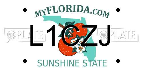 L1CZJ Florida License Plate