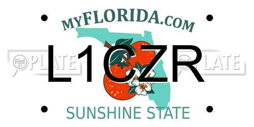 L1CZR Florida License Plate