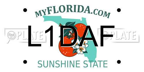 L1DAF Florida License Plate