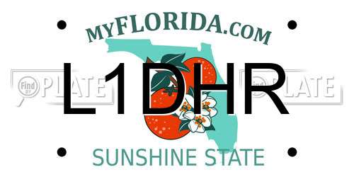 L1DHR Florida License Plate