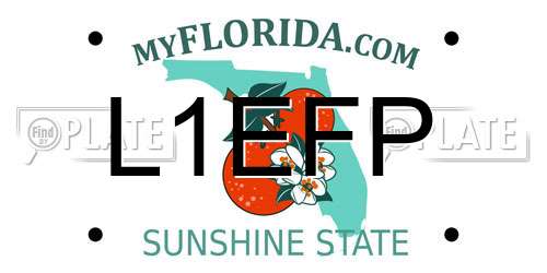 L1EFP Florida License Plate