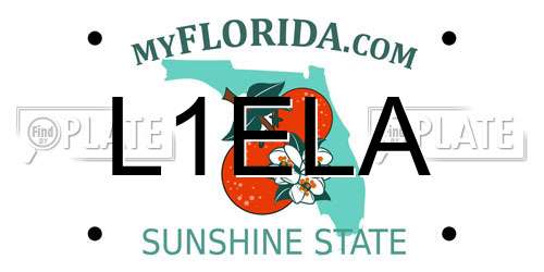 L1ELA Florida License Plate