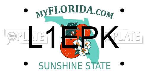 L1EPK Florida License Plate