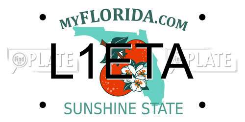 L1ETA Florida License Plate