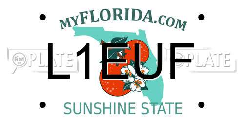 L1EUF Florida License Plate