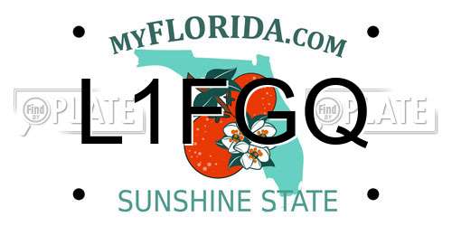 L1FGQ Florida License Plate