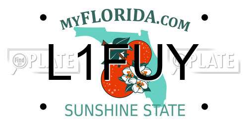 L1FUY Florida License Plate