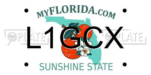 L1GCX Florida License Plate