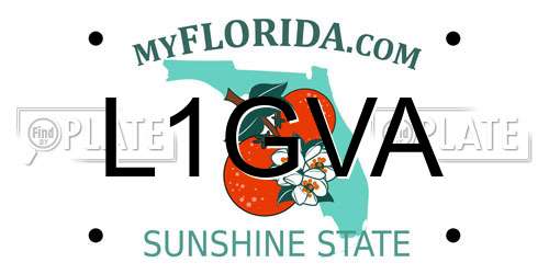 L1GVA Florida License Plate