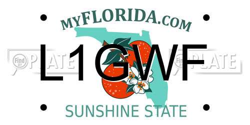 L1GWF Florida License Plate