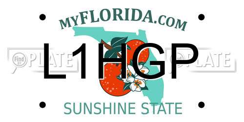 L1HGP Florida License Plate