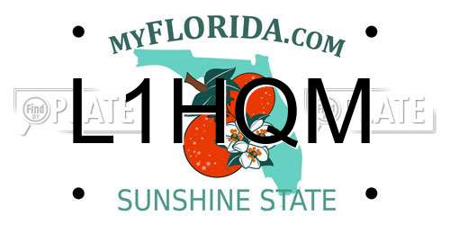 L1HQM Florida License Plate