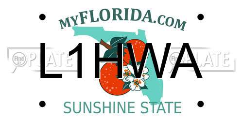 L1HWA Florida License Plate