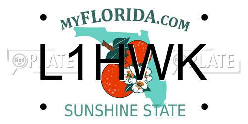 L1HWK Florida License Plate
