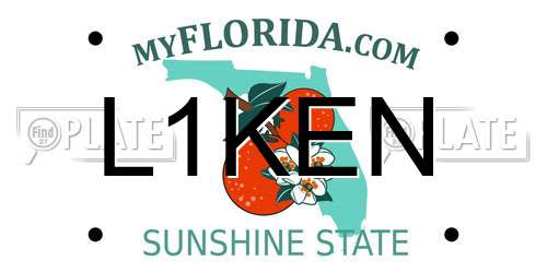 L1KEN Florida License Plate