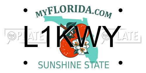 L1KWY Florida License Plate