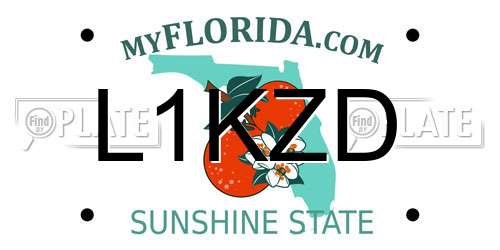 L1KZD Florida License Plate