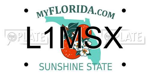 L1MSX Florida License Plate