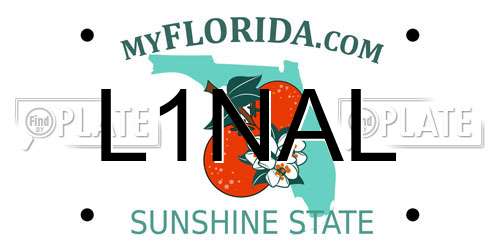 L1NAL Florida License Plate