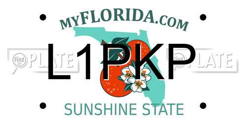 L1PKP Florida License Plate