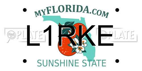 L1RKE Florida License Plate