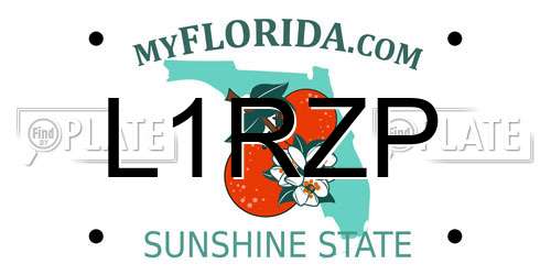 L1RZP Florida License Plate