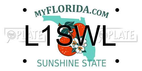 L1SWL Florida License Plate