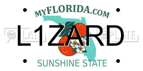 L1ZARD Florida License Plate