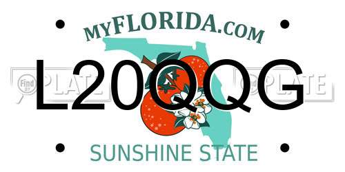 L20QQG Florida License Plate