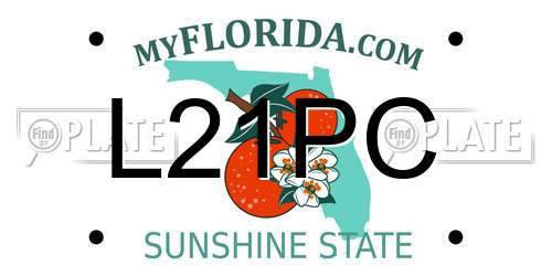 L21PC Florida License Plate
