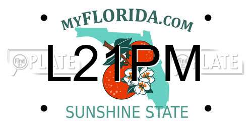L21PM Florida License Plate