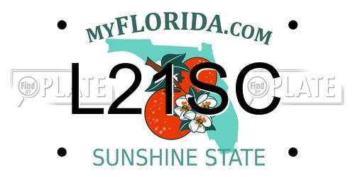 L21SC Florida License Plate