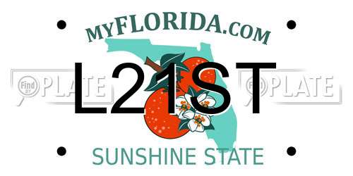 L21ST Florida License Plate