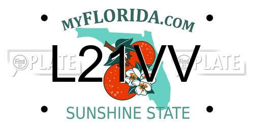 L21VV Florida License Plate