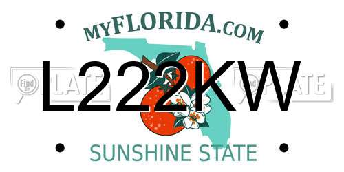 L222KW Florida License Plate