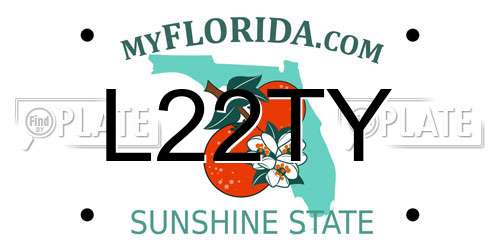 L22TY Florida License Plate