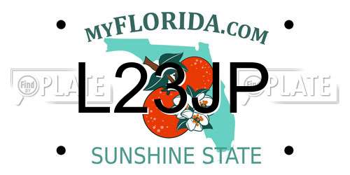 L23JP Florida License Plate