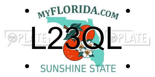 L23QL Florida License Plate