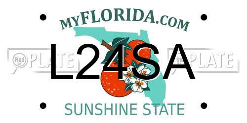 L24SA Florida License Plate