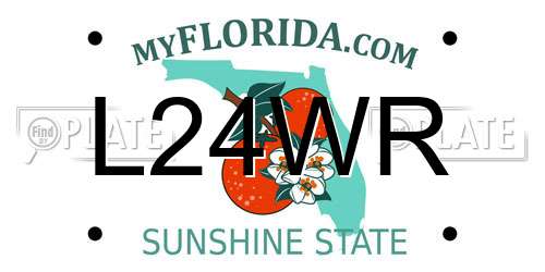 L24WR Florida License Plate
