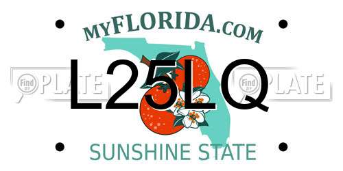 L25LQ Florida License Plate