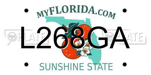 L268GA Florida License Plate
