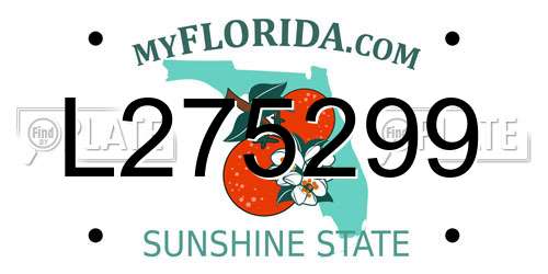 L275299 Florida License Plate