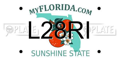 L28RI Florida License Plate