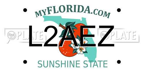 L2AEZ Florida License Plate