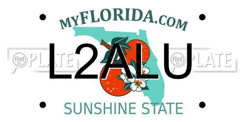 L2ALU Florida License Plate