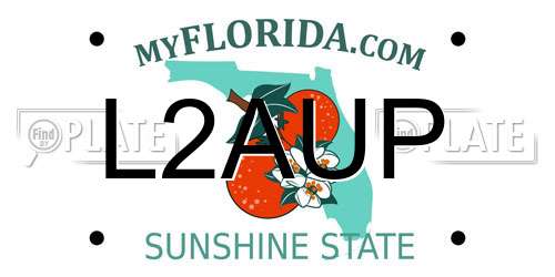 L2AUP Florida License Plate