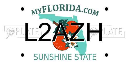 L2AZH Florida License Plate