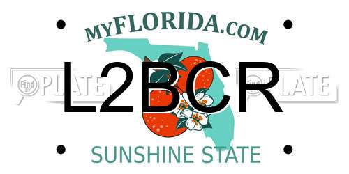 L2BCR Florida License Plate