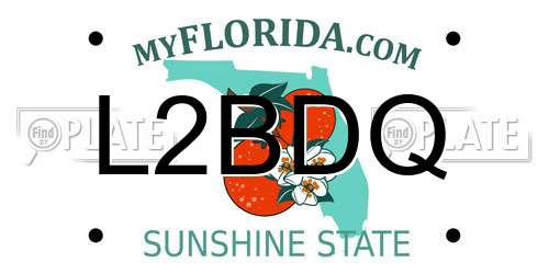 L2BDQ Florida License Plate